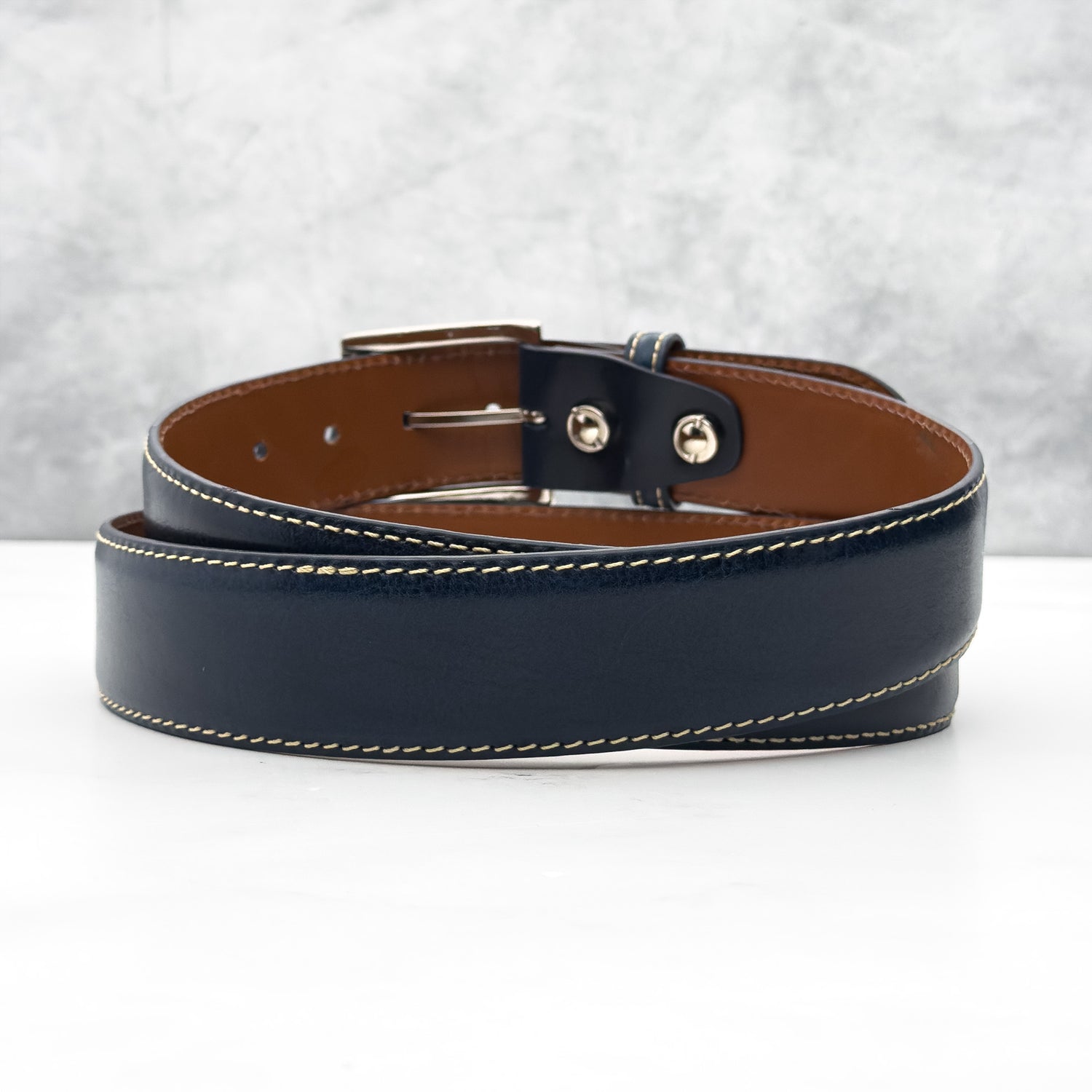 Italian Calf Belt: Navy