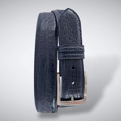 Argentine Caiman Belt: Navy