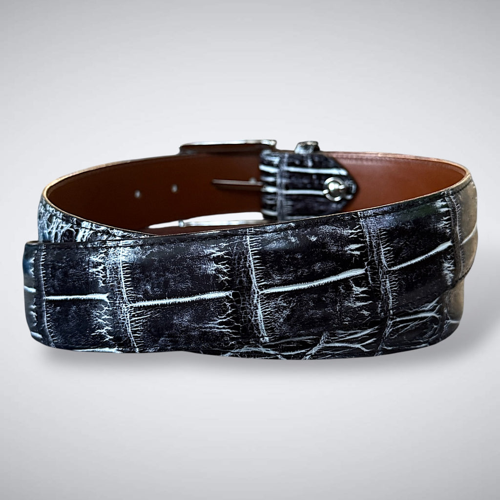 Ready To Ship Alligator Belt: Newspaper (1.5 Wide)