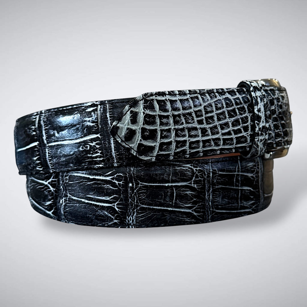 Ready To Ship Alligator Belt: Newspaper (1.5 Wide)