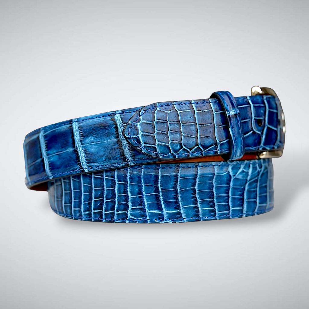 Crocodile Belt – Blue Ice | Nile