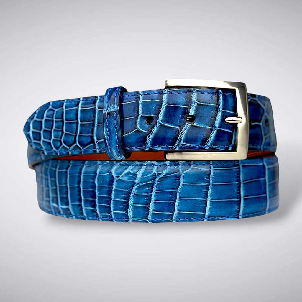 Crocodile Belt – Blue Ice | Nile