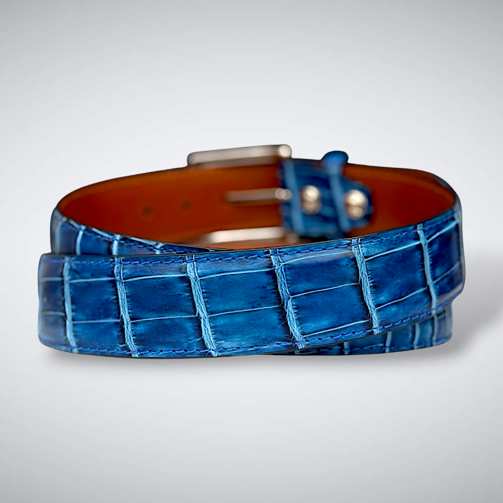 Crocodile Belt – Blue Ice | Nile