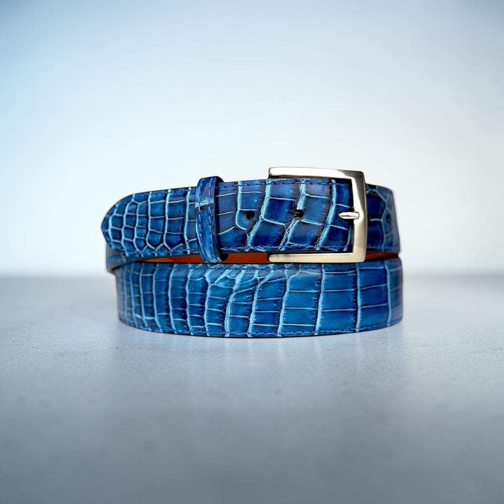 Crocodile Belt – Blue Ice | Nile
