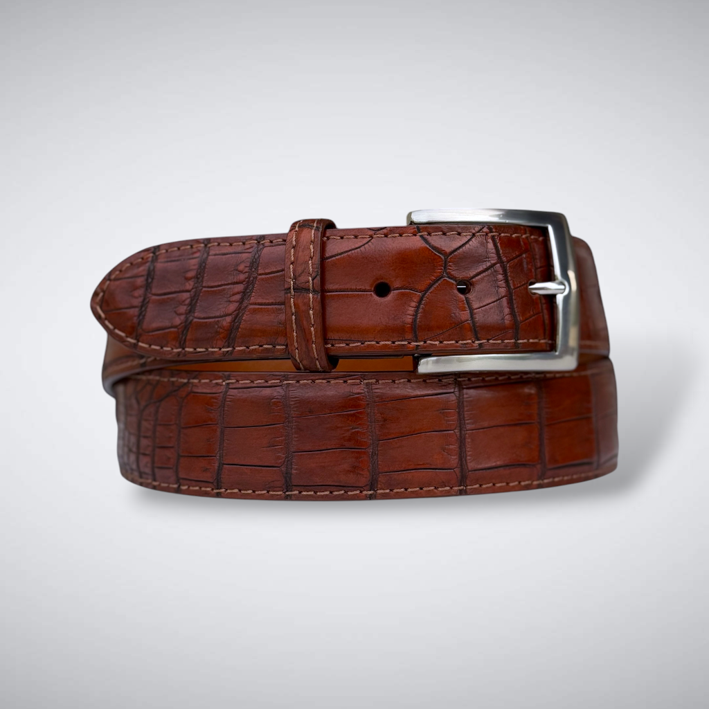 Crocodile Belt – Vintage Cognac | Nile