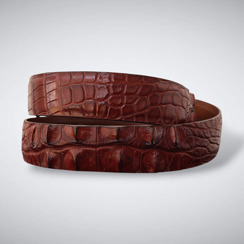 Crocodile Belt — Moab Cognac | Nile Hornback