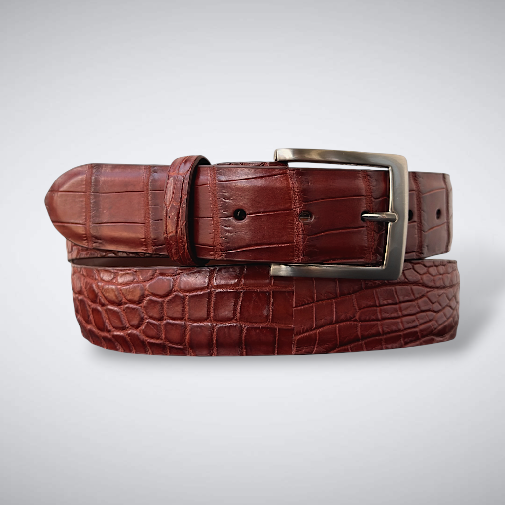Crocodile Belt — Moab Cognac | Nile Hornback