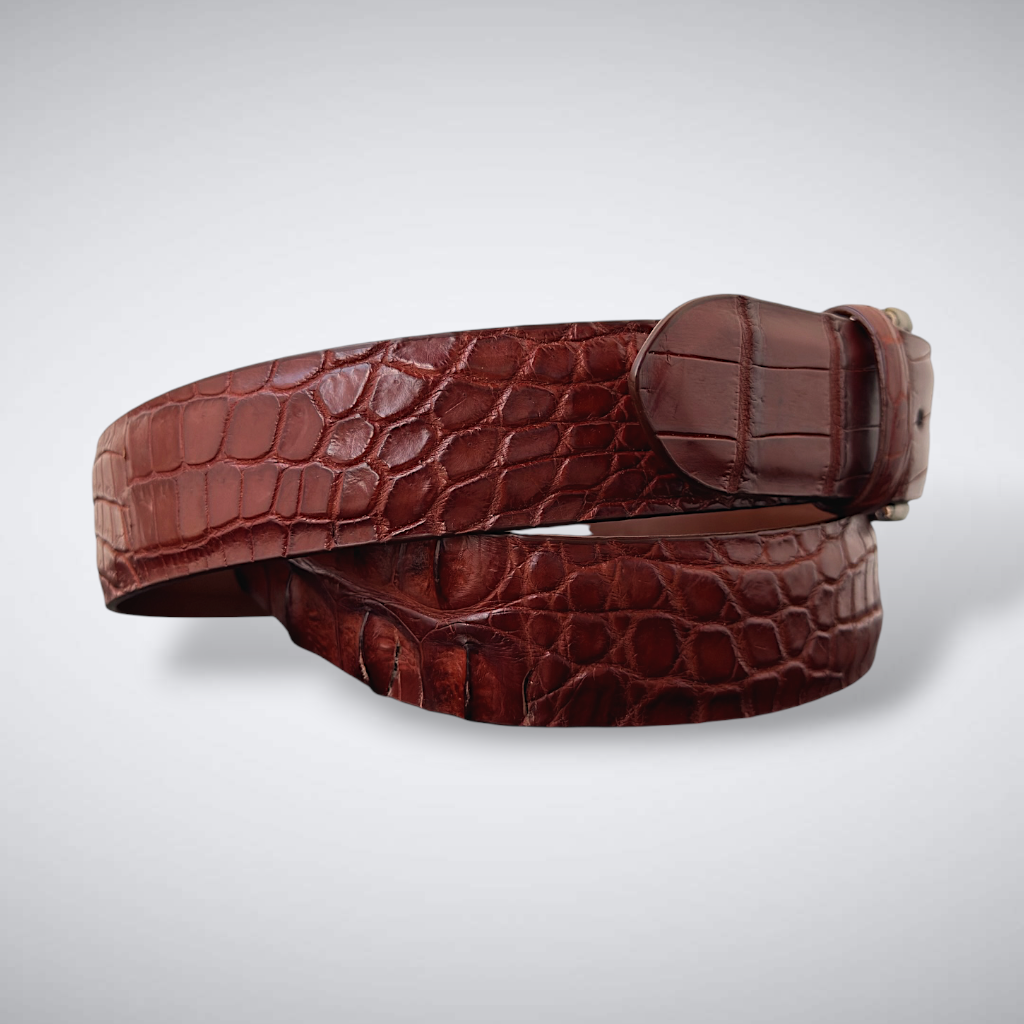 Crocodile Belt — Moab Cognac | Nile Hornback