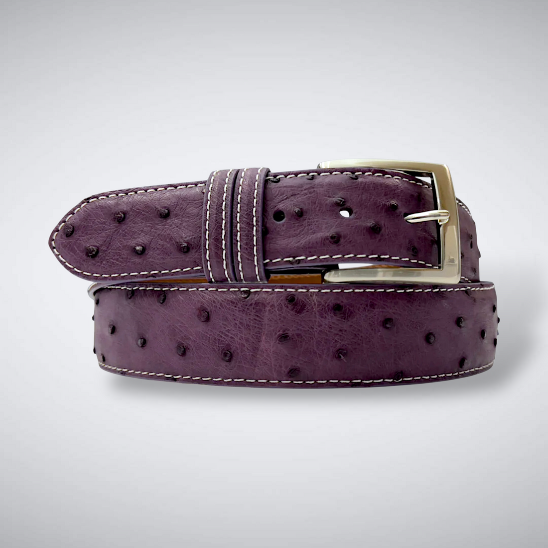 Ostrich Quill Belt: Purple