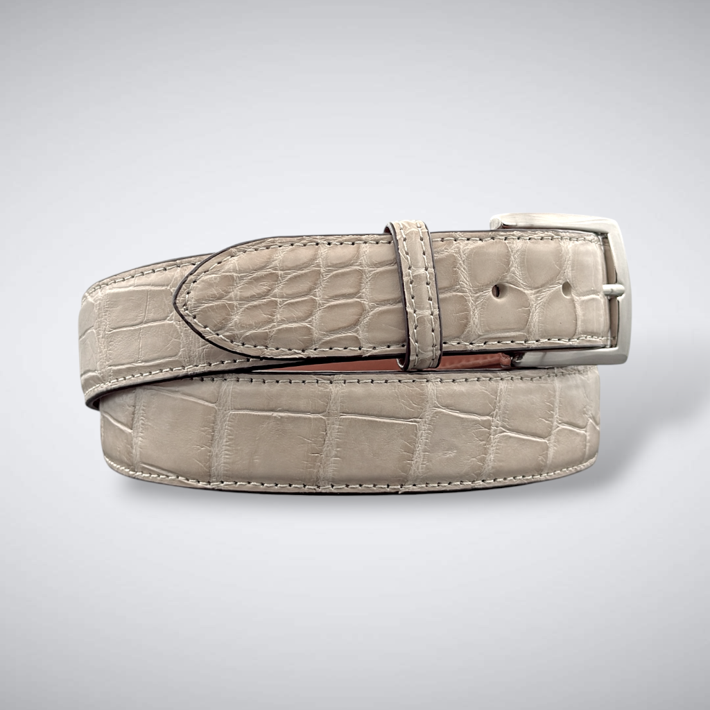 Alligator Belt — Oatmeal | Matte