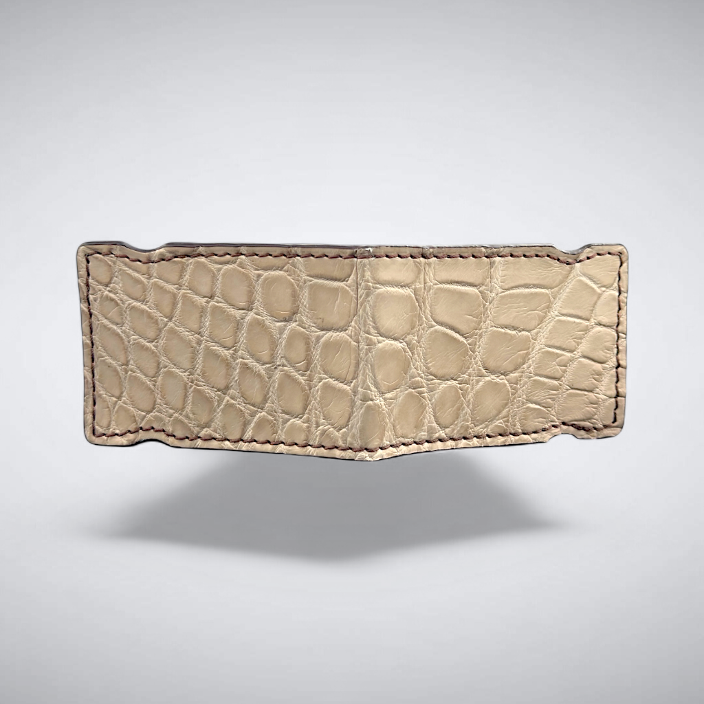 Alligator Cash Cover — Oatmeal Moss