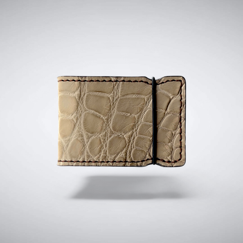 Alligator Cash Cover — Oatmeal Moss