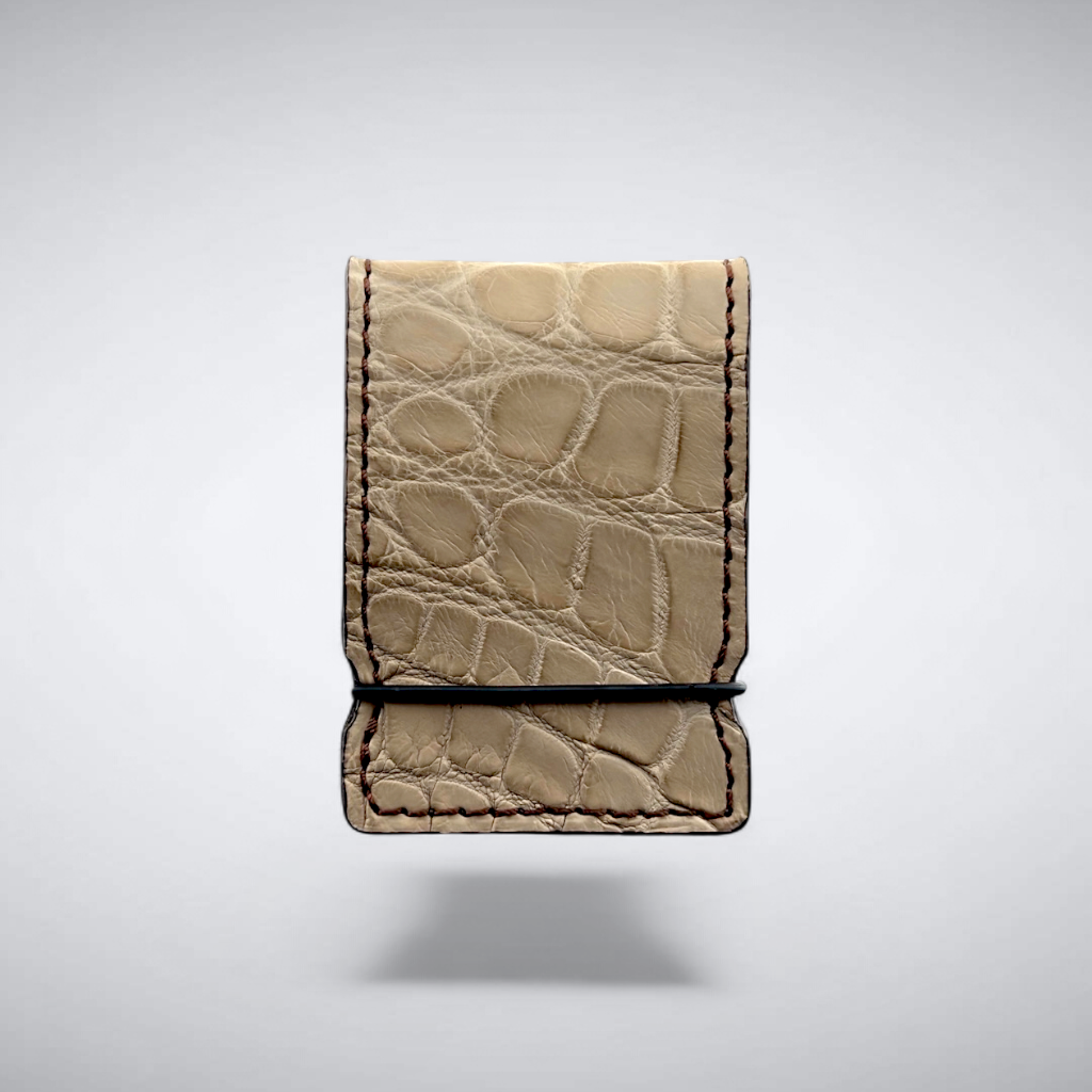 Alligator Cash Cover — Oatmeal Moss