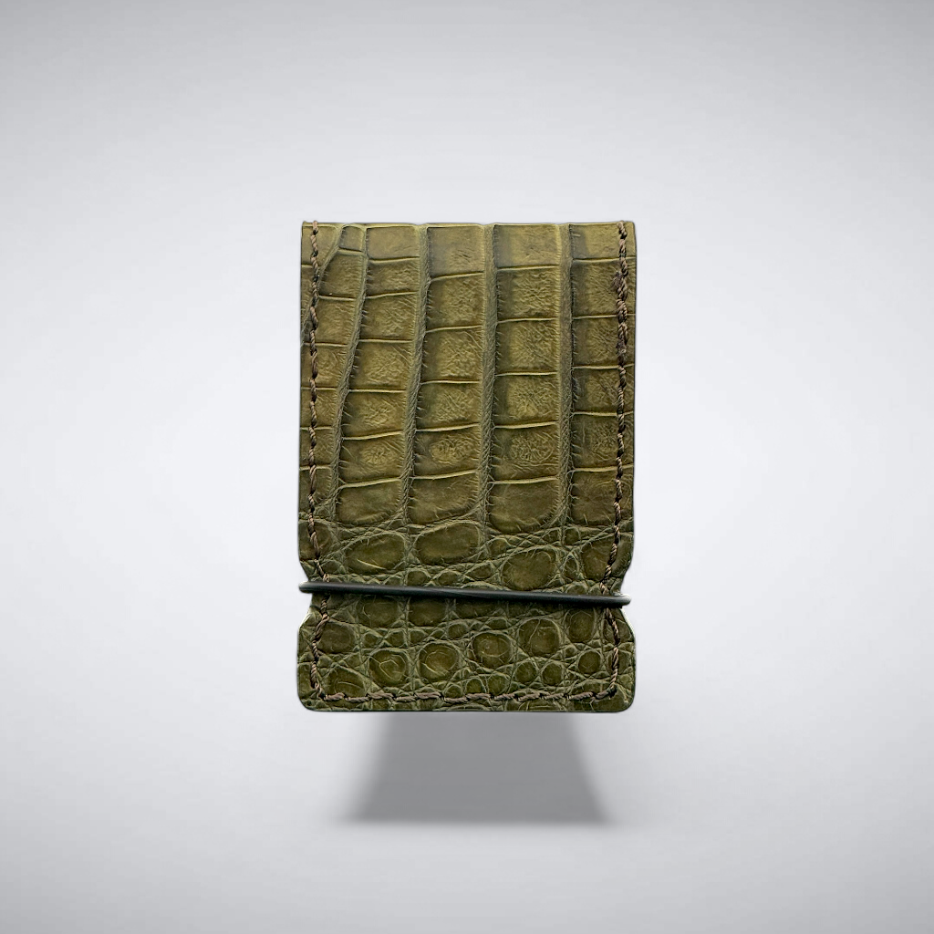 Caiman Crocodile Cash Cover — Olive