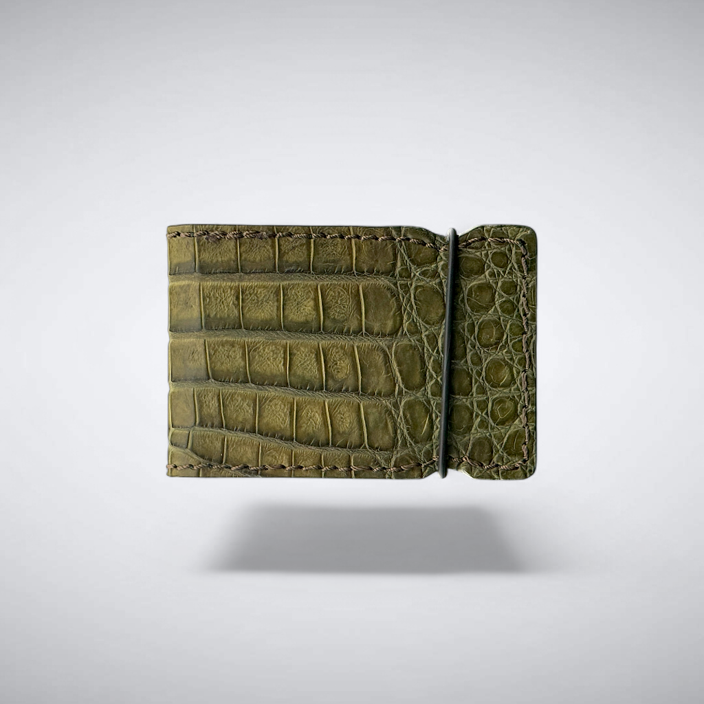 Caiman Crocodile Cash Cover — Olive