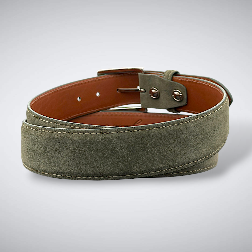 Calf Belt —  Olive | Suede