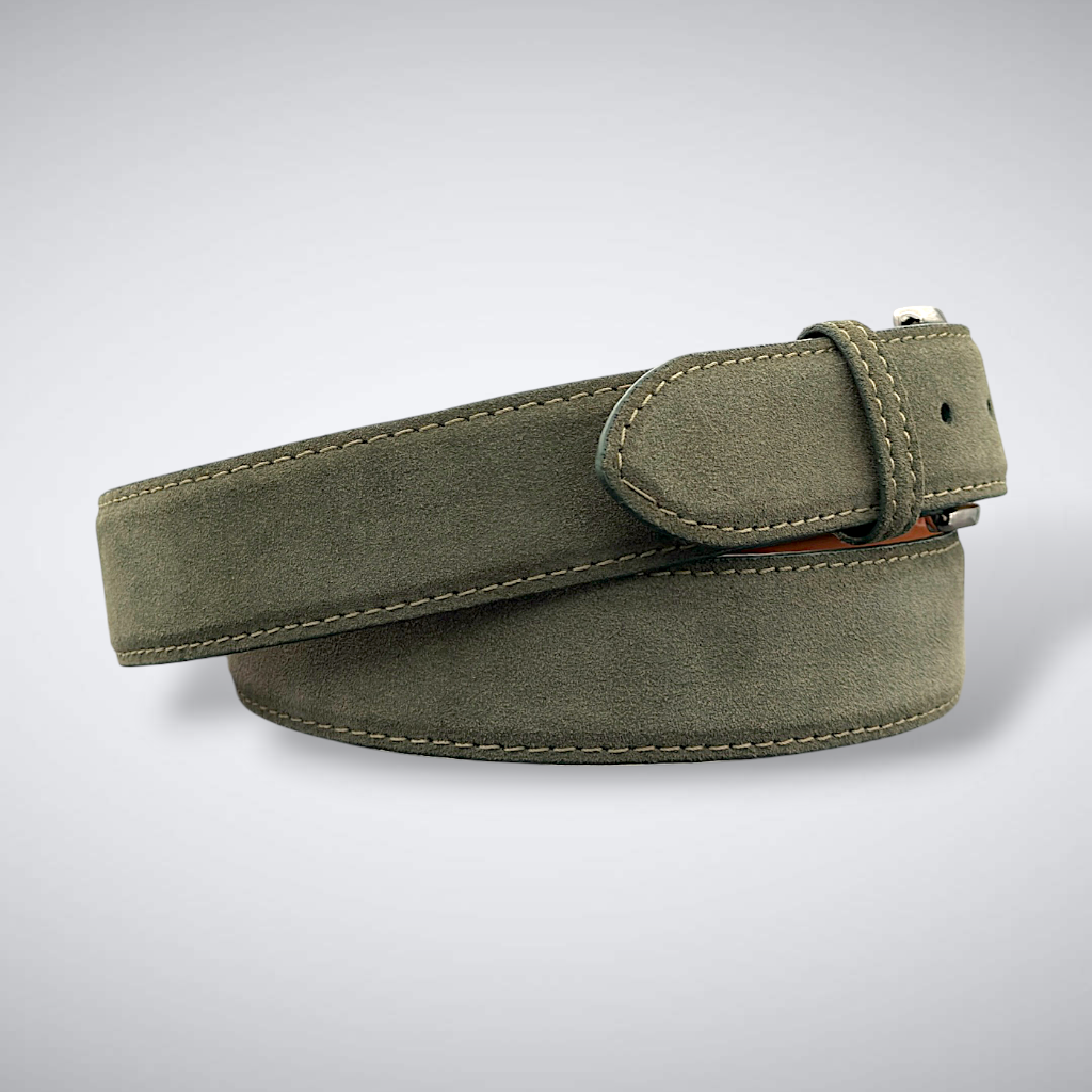 Calf Belt —  Olive | Suede