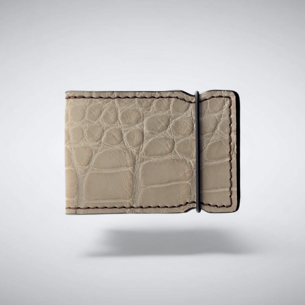 Alligator Cash Cover — Oatmeal Moss