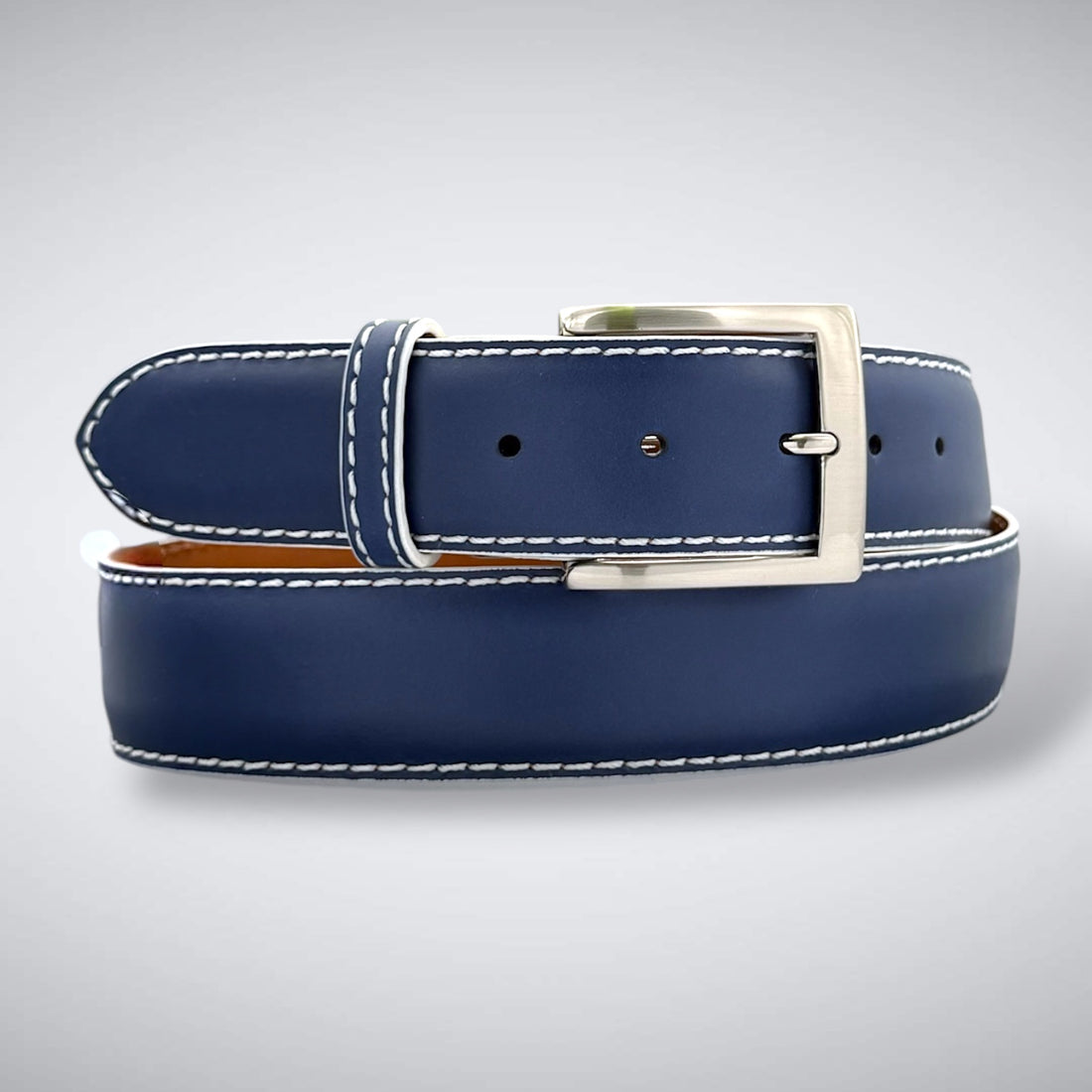 Ready To Ship Italian Calf Belt: Pebble Edge (1.5 Width)