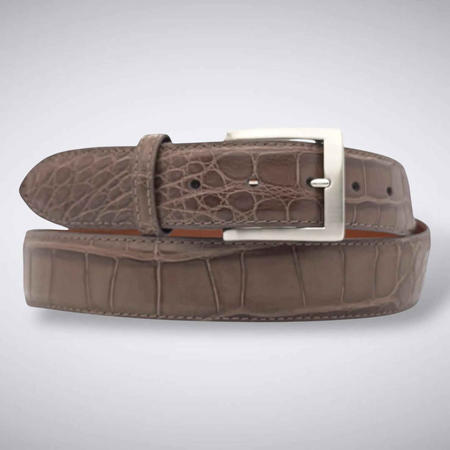 Ready To Ship Alligator Belt: Mink (1.5&quot; width)