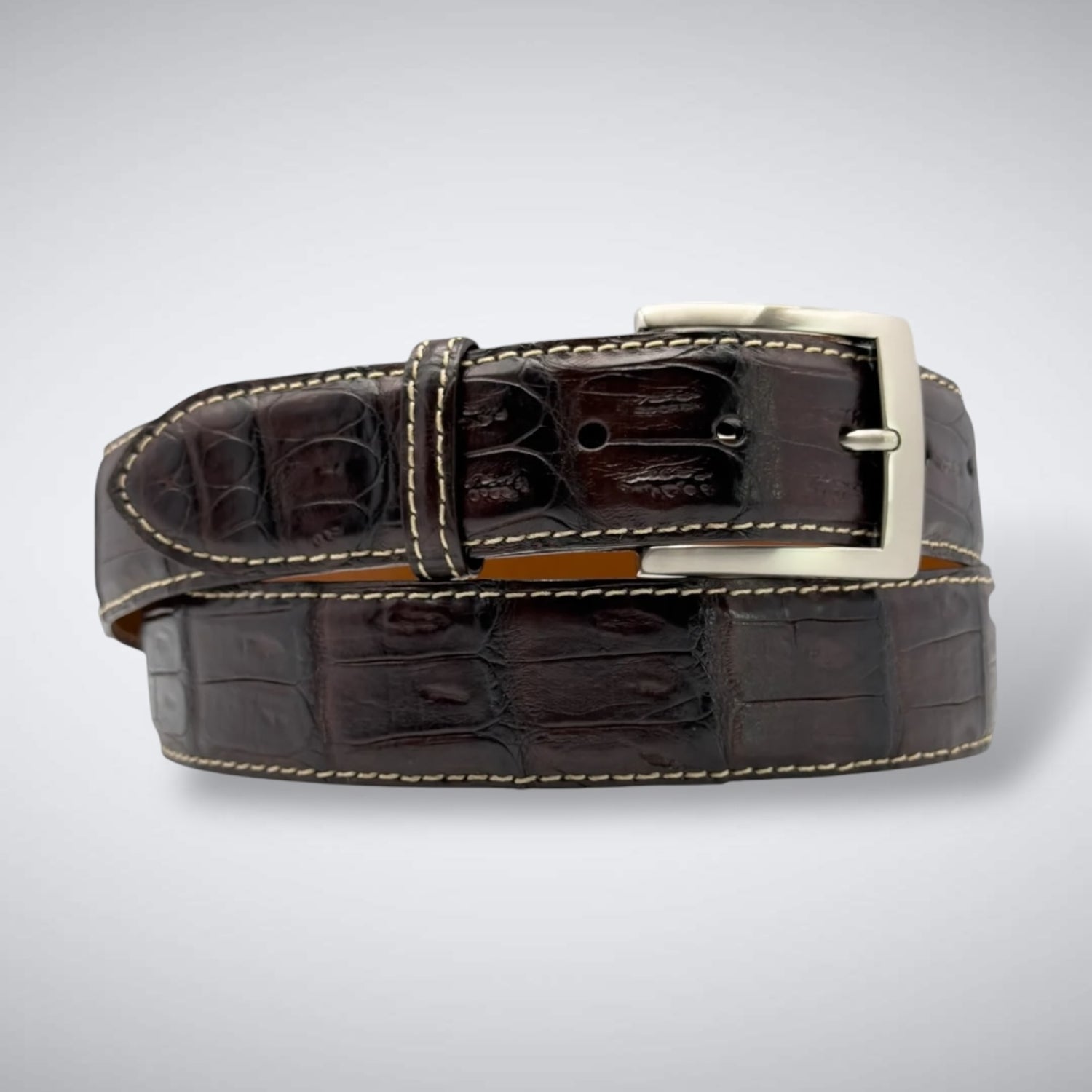 Ready To Ship Caiman Belt: Hickory Brown (1.5&quot; Width)