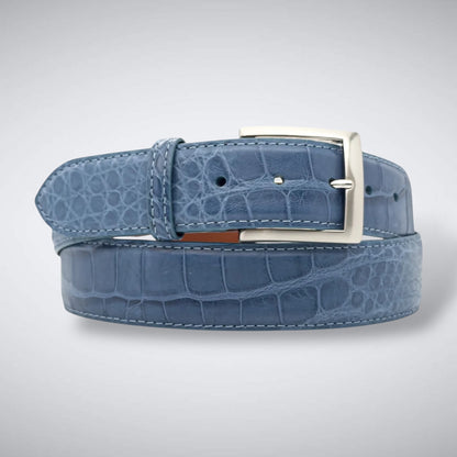 Ready To Ship Alligator Belt: French Blue (1.5&quot; width)