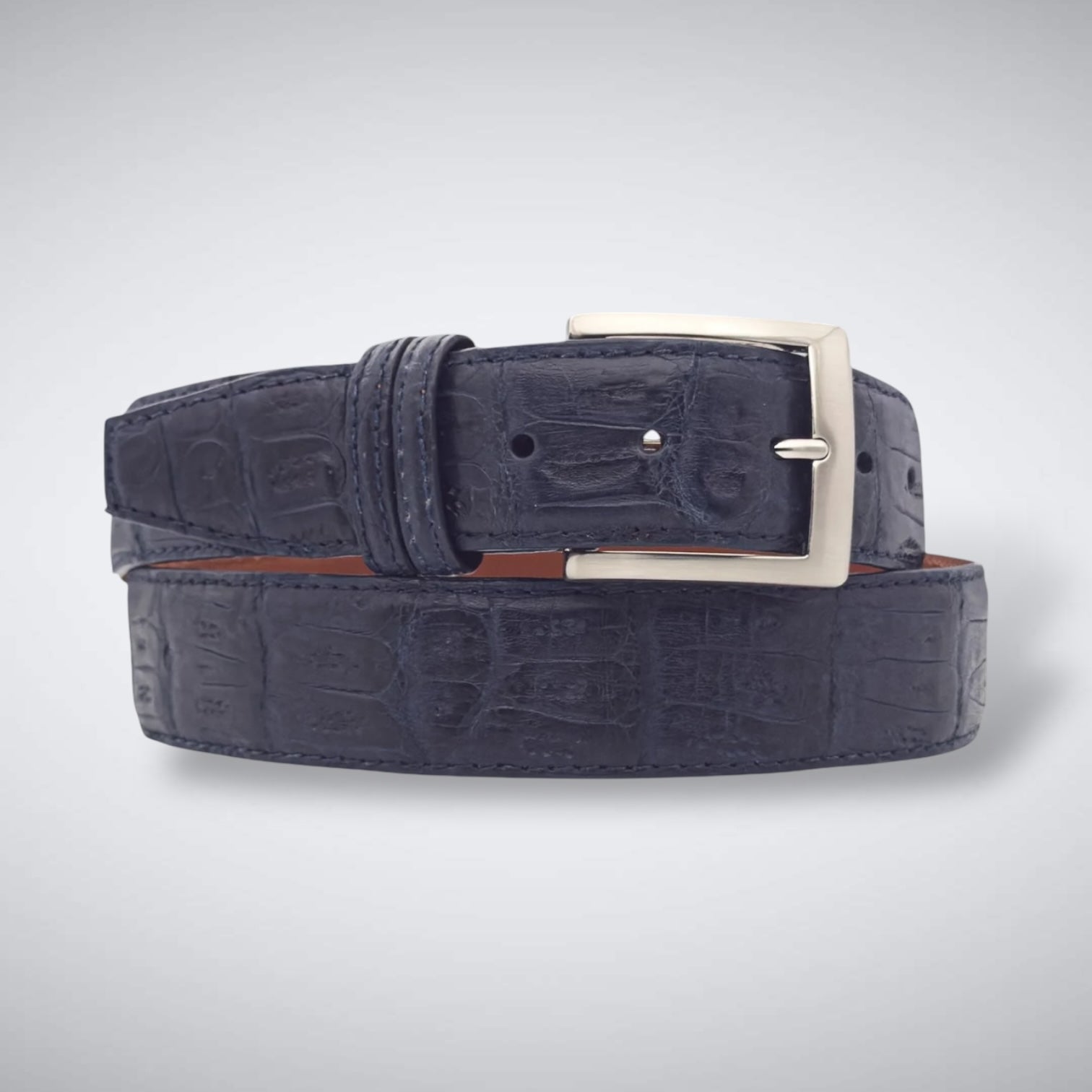 Ready To Ship Caiman Belt: Navy Diamond Tip 25