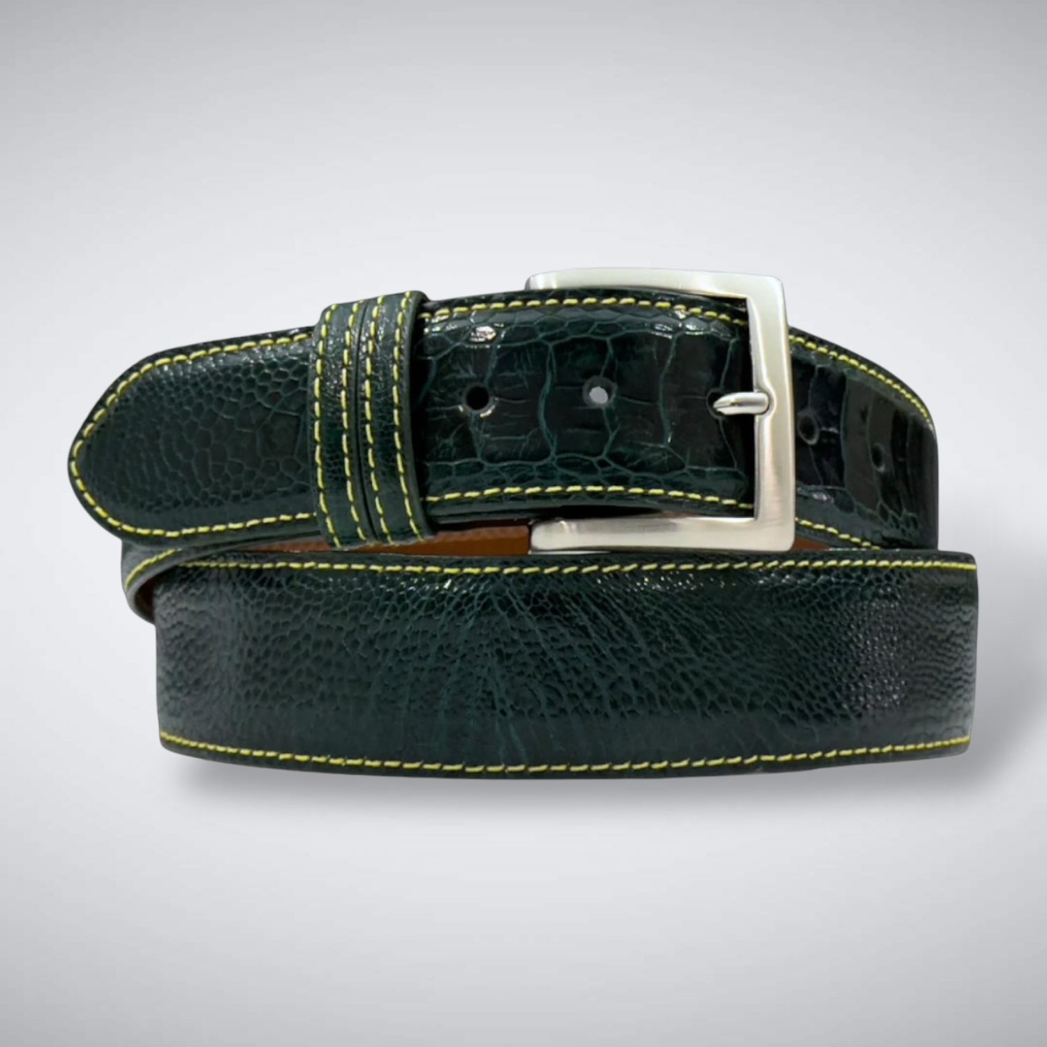 Ostrich Shin Belt: Augusta