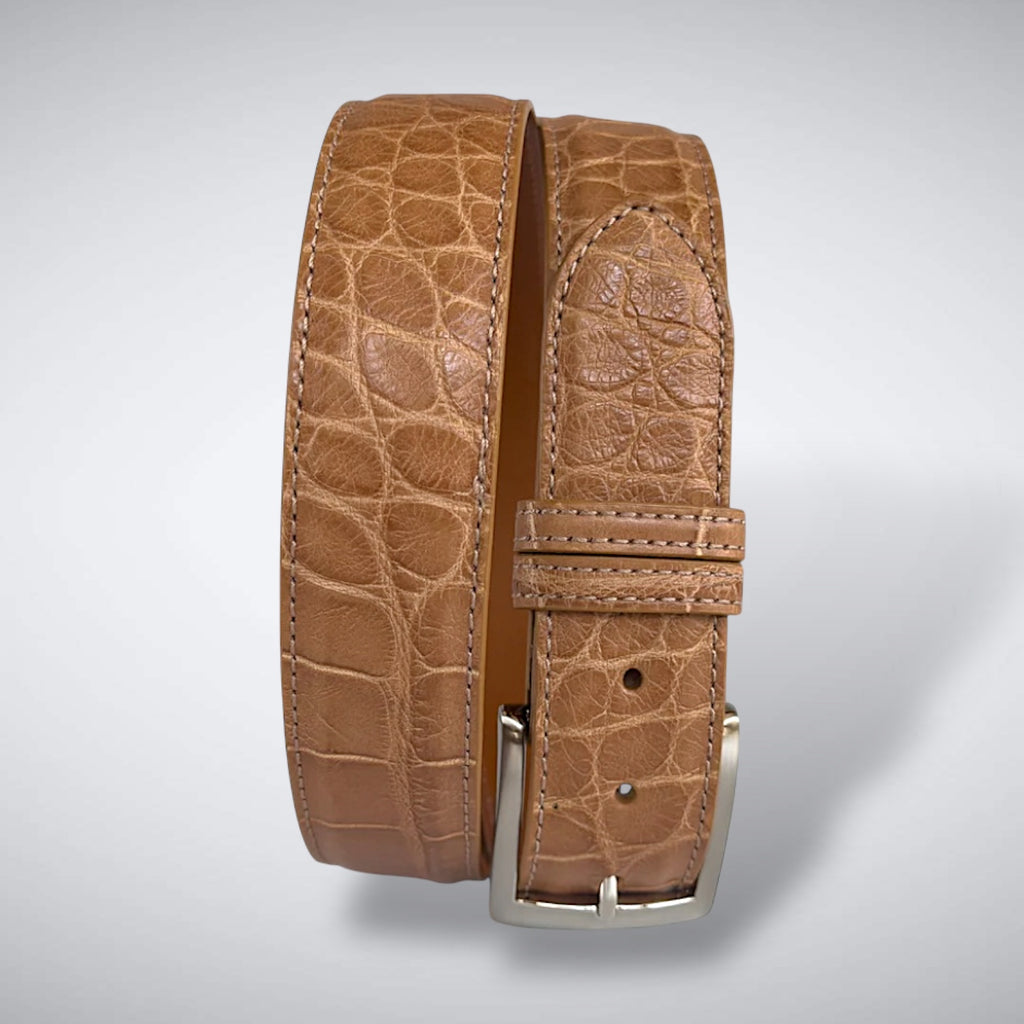 Alligator Belt — British Tan | Matte