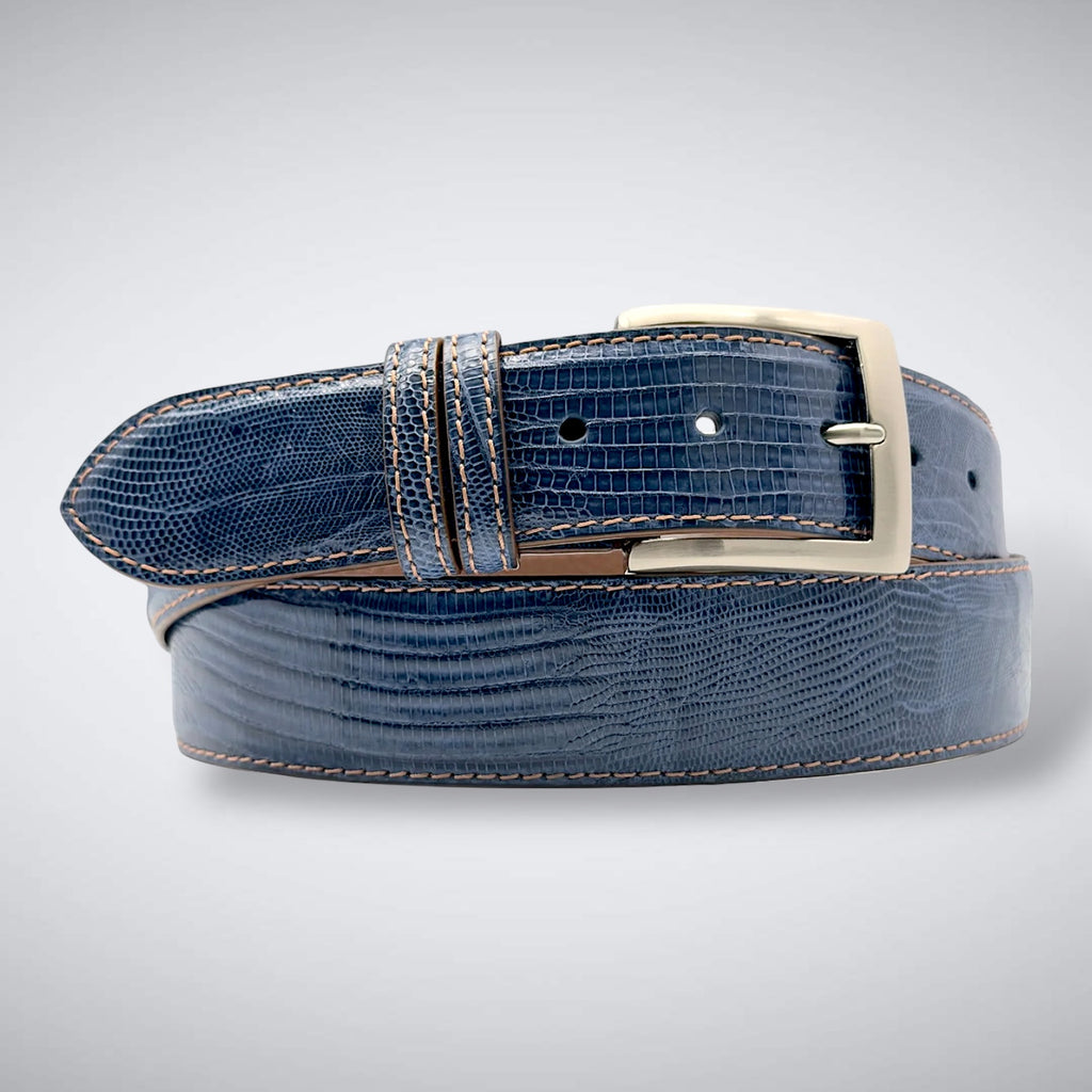 Bandon Dunes Lizard Belt (Denim With Cocoa Stitch)
