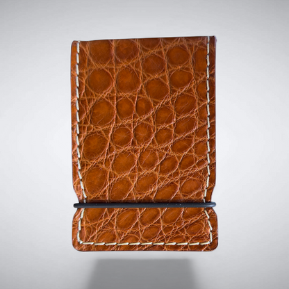 The Harrington Cash Cover — Matte Cognac Alligator