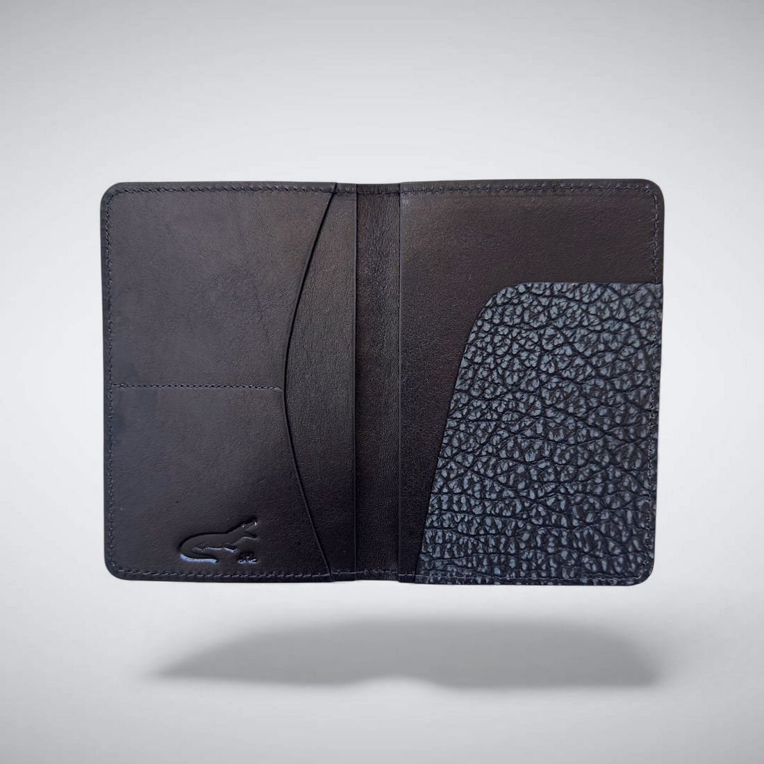 Tetons Bison Passport Cover (Charcoal Suede)