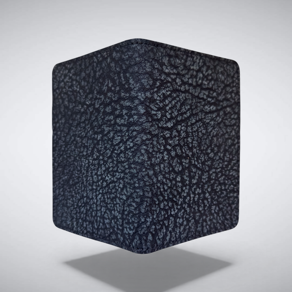 charcoal bison passport cover open