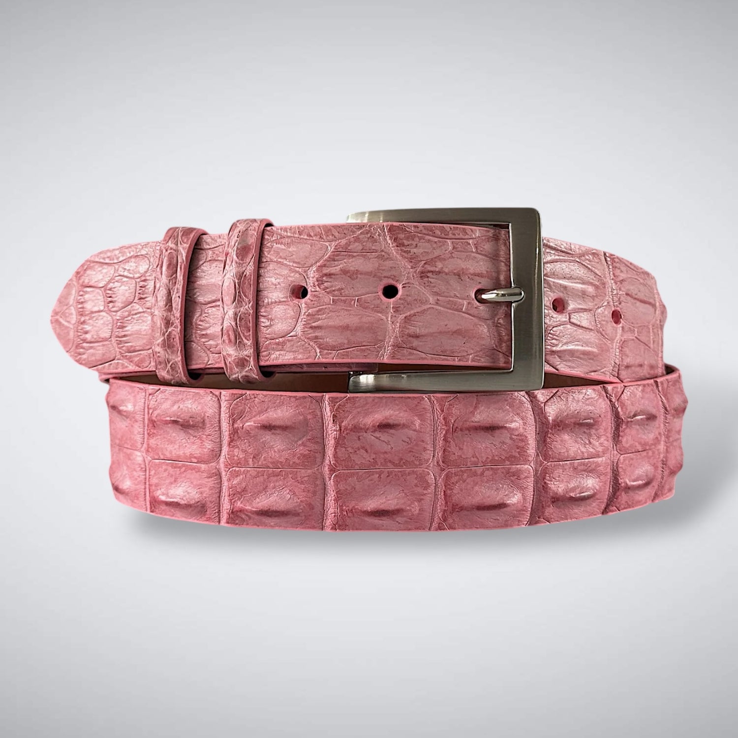 Saltwater Crocodile Belt: Pink