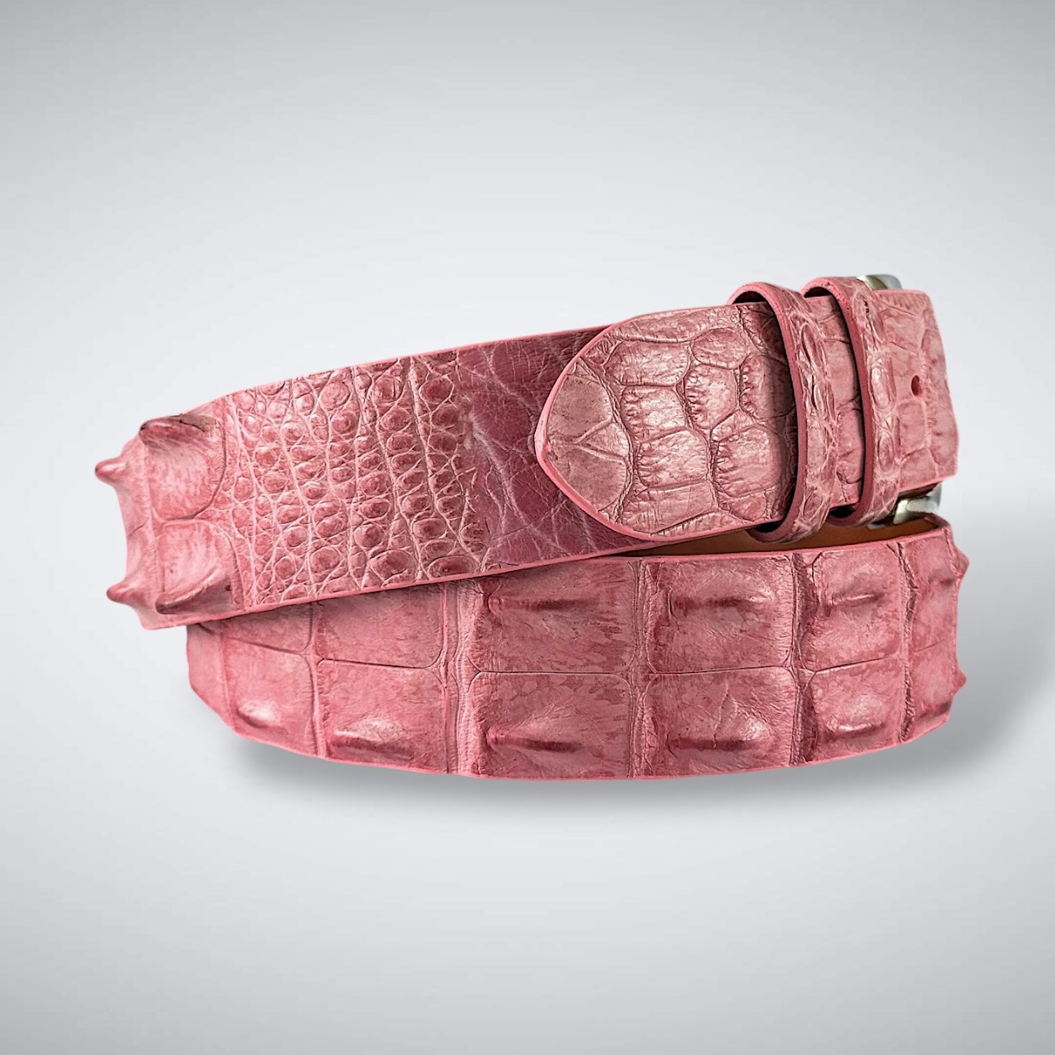 Saltwater Crocodile Belt: Pink