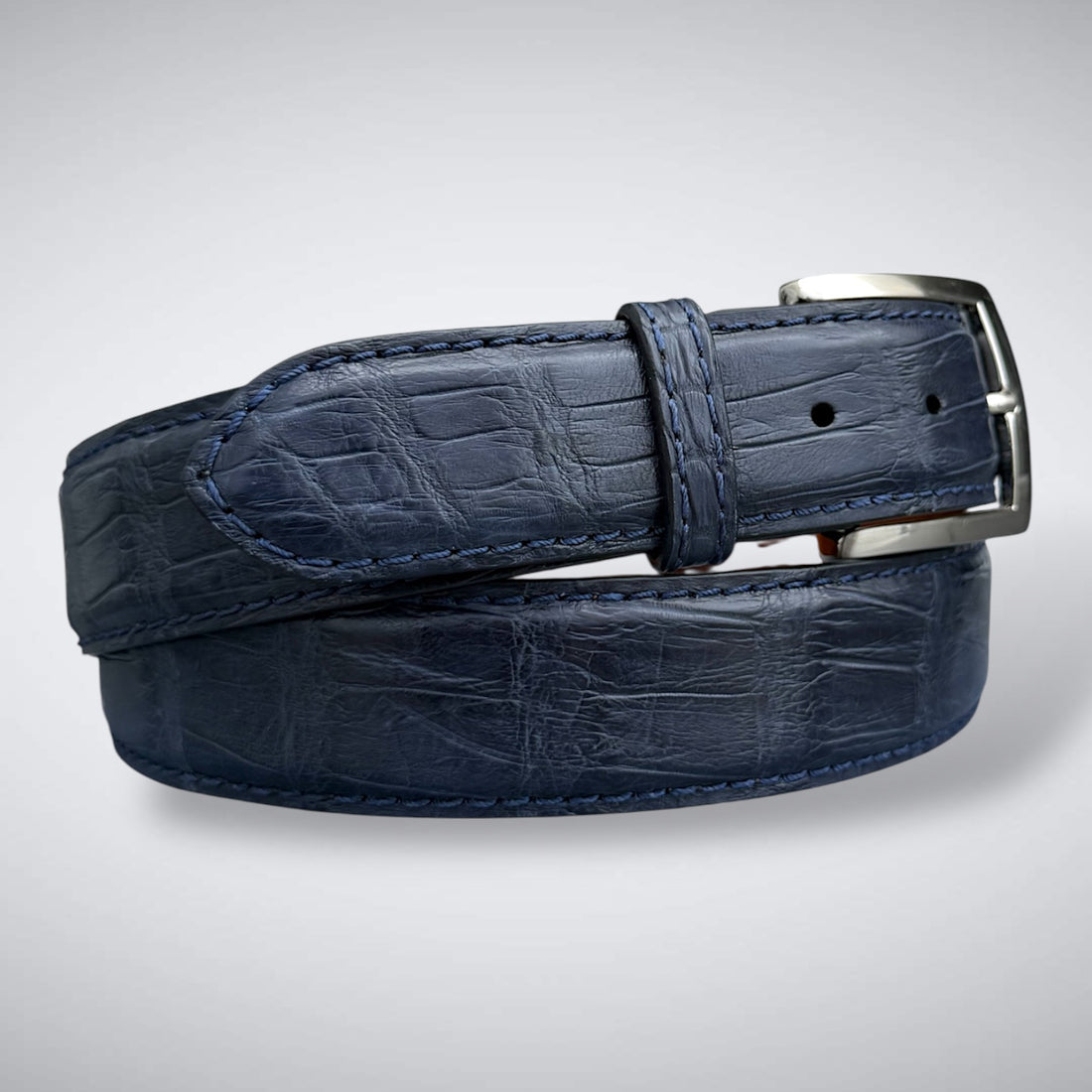 Atlantic Run Alligator Belt (Navy)