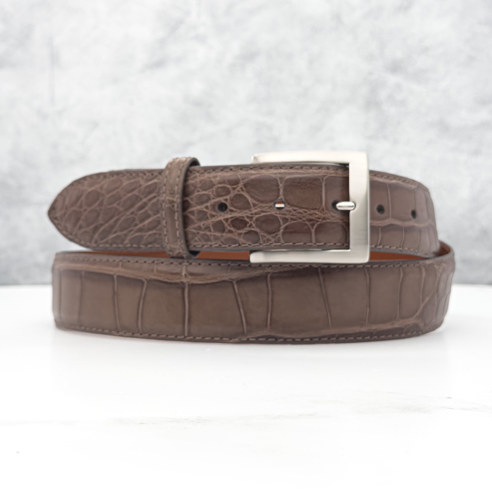 Ready To Ship Alligator Belt: Mink (1.5&quot; width)