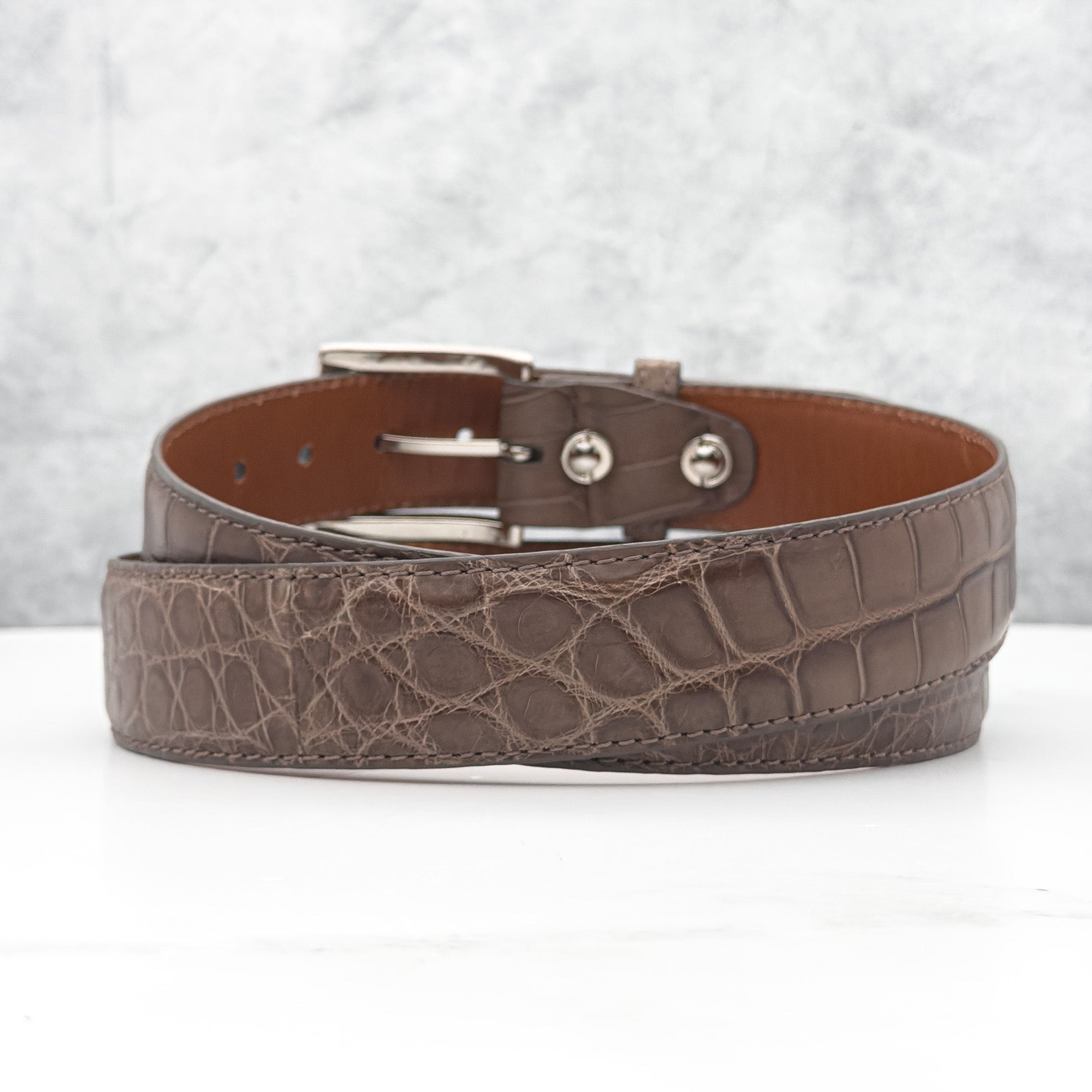 Ready To Ship Alligator Belt: Mink (1.5&quot; width)