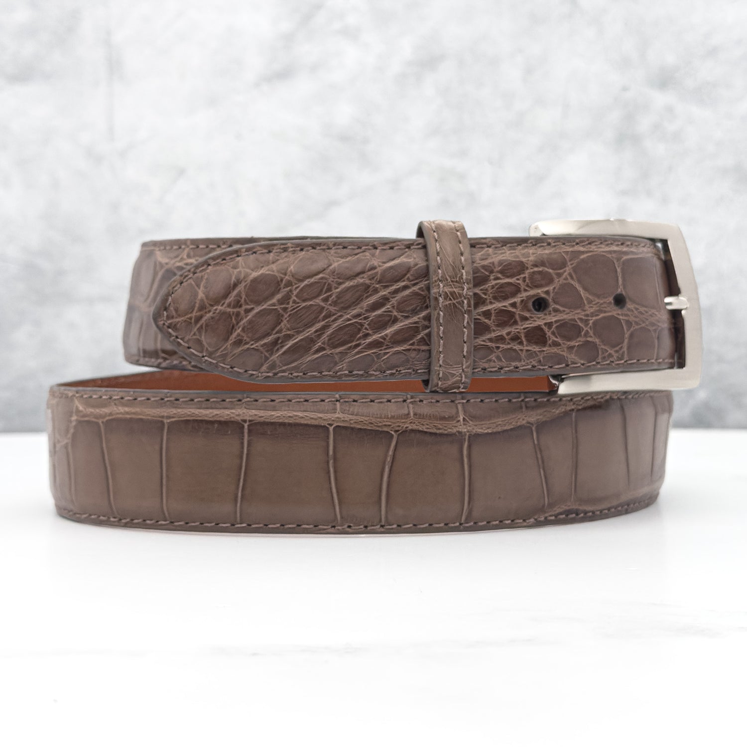 Ready To Ship Alligator Belt: Mink (1.5&quot; width)