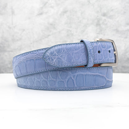 Ready To Ship Alligator Belt: Sky Blue (1.5&quot; width)