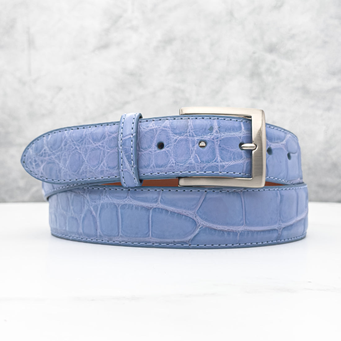 Ready To Ship Alligator Belt: Sky Blue (1.5&quot; width)