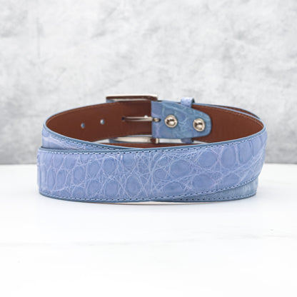 Ready To Ship Alligator Belt: Sky Blue (1.5&quot; width)