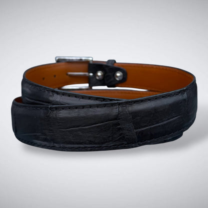 Ready To Ship Alligator Belt: Ravencrest Noir (1.5 Width)