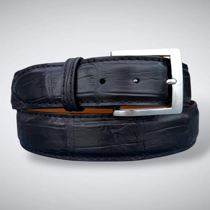 Ready To Ship Alligator Belt: Ravencrest Noir (1.5 Width)