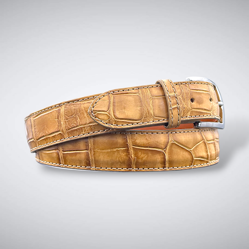 Alligator Belt — Saddle | Matte