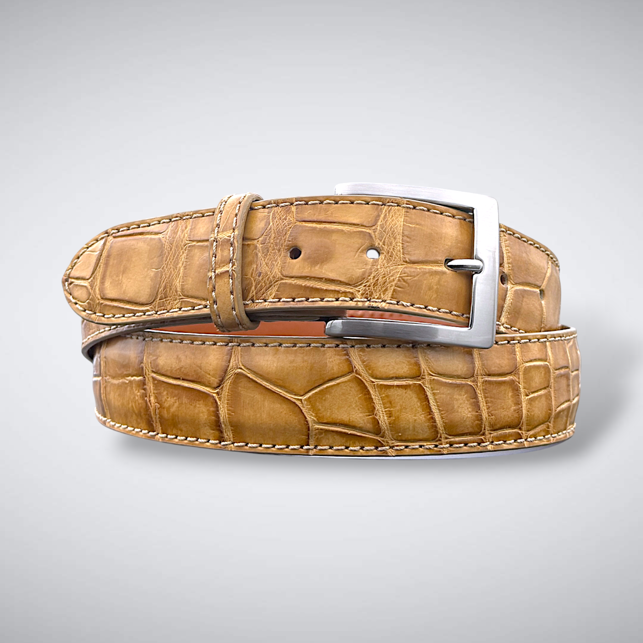 Alligator Belt — Saddle | Matte