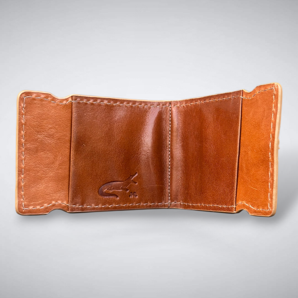 Hornback Crocodile Cash Cover — Saddle Tan