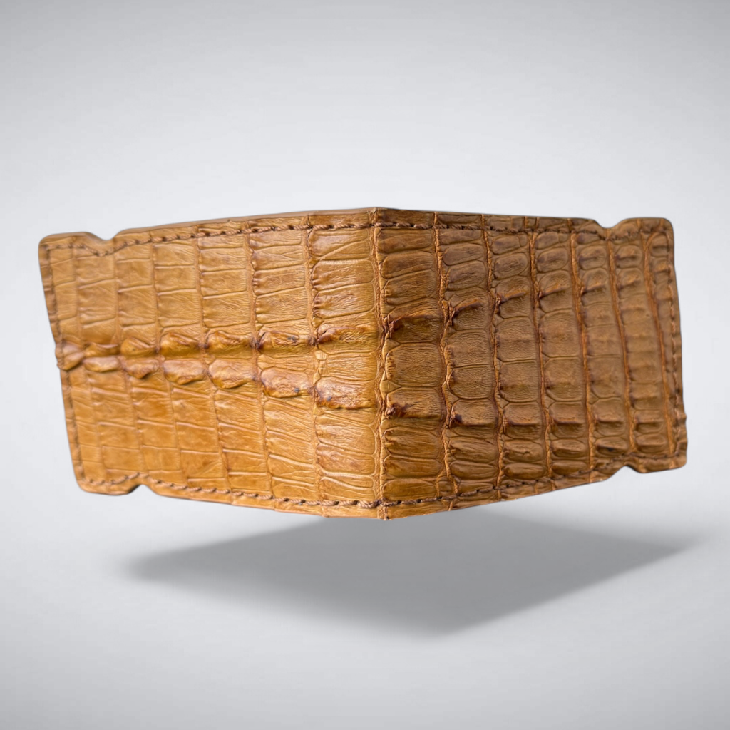 Hornback Crocodile Cash Cover — Saddle Tan
