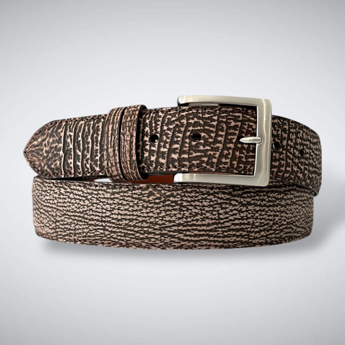 Shark Suede Belt: Tan