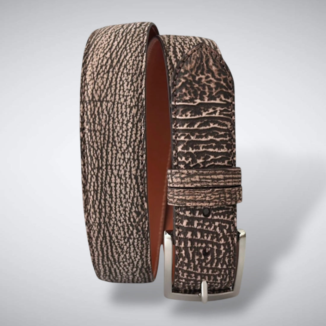 Shark Suede Belt: Tan